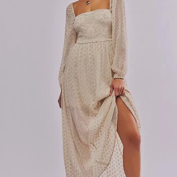 New Free People Womens Malina Maxi in Tea - Large - Picture 1 of 7